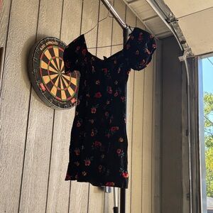 Forever 21 Black Floral Mini Dress